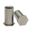 En Stock, Envío Inmediato: Tuercas de Presión de Acero Inoxidable 304 M3~M6 Prisioneros Hexagonales de Agujero Ciego Cabezal Plano de Presión