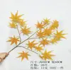 Folha de bordo vermelha verde amarela simulada pequena de 4 pontas folha de bordo de jardim folhas de bordo falsas folhas de árvore falsas de plástico pé de galinha bordo