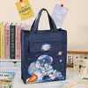 Bolsa para Uniformes Escolares Primarios, Alta Capacidad, Elegante, Diseño Sencillo de Dibujos Animados, Bolso Tote de Tela Oxford de Alta Calidad