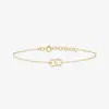 Anillo Doble Círculo de Plata de Ley S925 Pulsera para Mujer, Joyería de Mano de Moda y Simple Estilo Ins, Pulsera para Mujer Hecha a Medida