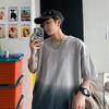 Nueva camiseta de manga corta para hombre, estilo coreano de verano, moderna, sencilla, de media manga, estilo Hong Kong, holgada, informal, de marca.