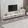 Mesa de Centro Combinación Gabinete de TV Extensible De Pie Madera Maciza Hogar Apartamento Pequeño Sala de Estar Moderna Simple Patas de Madera Maciza Gabinete de TV