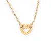 Moda Transfronteriza Nuevo Collar Versátil Hueco de Amor y Estrella Acero de Titanio de Lujo Ligero Cadena para Clavícula que No se Desvanece para Mujeres