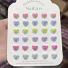 Acessórios Tridimensionais em Resina com Formato de Coração para Nail Art Transfronteiriça, Decorações de Unha DIY Feitas à Mão, Brincos, Capas de Celular, Acessórios de Unha Vestíveis