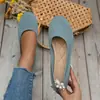 Amazon verano y otoño nuevos europeos y americanos comercio exterior talla grande cabeza redonda color sólido plano casual zapatos tipo mocasín en stock al por mayor