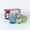 Juego de Vasos de Cristal Brillante para Agua Taza Gota de Lluvia Juego de Seis Piezas Juego de Dos Piezas Vaso Individual Arcoíris Tienda de Publicidad Venta al por Mayor