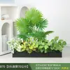Simulación Planta Verde Paisajismo Maceta de Flores Divisor de Piso Floristería Artística Paisaje de Plantas Combinación de Macetas de Flores Planta en Maceta Artificial Bonsái Decoración