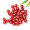 Ágata Roja Natural Grado A Cuentas Sueltas Pulsera DIY Hecha a Mano Cuentas Redondas Rojas Transparentes Accesorios para Joyería Directo del Fabricante