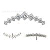Astmf-136 Joias de Piercing de Titânio Studs Labiais Studs de Orelha Studs de Cartilagem de Orelha Piercing Rosqueado com Zircônia Incrustada em Forma de Coroa e Estrela