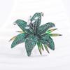 Lujoso Pasador de Solapa de Lirio, Pin de Accesorios de Aleación Incrustado con Diamantes Femenino y Elegante, Hebilla de Pin, Diseño Personalizado Broche de Flor