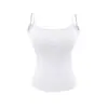Top esportivo estilo girl poderosa de três botões com bojo para mulheres, novo estilo de verão, corte justo, que valoriza a silhueta, para usar em camadas ou sozinho
