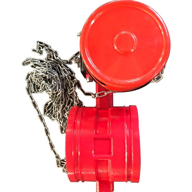 倒链手柄沟槽蝶阀