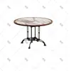 Restaurante estilo retro mesa y sillas de restaurante tejidas de ratán mesa de comedor redonda personalizada para recepción de lobby de hotel silla de ratán sofá cabina venta al por mayor