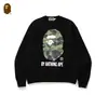 Moletom fino de terry para comércio exterior transfronteiriço, para homens e mulheres, estação outono, com estampa de letras homem-macaco e camuflagem, caimento solto, gola redonda, pulôver, moderno