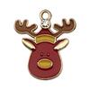 140 Desenhos animados Óleo Gota Liga Santa Elk Árvore Floco de Neve DIY Brincos Pulseira Pingente Jóias Acessórios