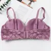 Comércio exterior em estoque sutiã de meia taça 1/2 feminino sexy de renda com aro de aço suporte superior alça de ombro ajustável removível