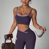 Nuevo sujetador deportivo sin espalda estilo europeo y americano, top deportivo push-up para yoga, running, fitness, top de yoga con tirantes estilo europeo y americano