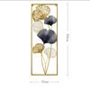 Novo Pendente de Parede Folha de Ginkgo Chinoiserie Parede de Fundo para Sala de Estar Entrada Decoração de Parede de Metal Decoração com Pingente de Ferro Novo Chinoiserie