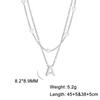 Directo de Fábrica Grid disfruta fábrica de joyería cabello liso doblemente soldado color acero 26 letras Acero Inoxidable Material 304 Collar