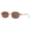 2006 Nuevo Marco Ovalado Retro Casual Gafas de Sol de Alta Gama Parasol para Mujer Exterior Anti-UV Gafas de Sol Transfronterizas