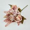 Flor de simulação flor de peônia de outono flor de gravata de flor de cadeira de casamento mesa de casamento flor de seda flor artificial de mesa europeia atacado e varejo