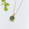 Acessórios Femininos Cobre Micro-Incustado Zircônia Simples Aço Inoxidável Colar Leve Luxo Tendência Nicho Joia de Clavícula Geométrica Moda Ol