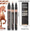 Caneta Eletroplating Espelhada Transfronteiriça Caneta Cromada de Alto Brilho Prata Caneta Marcadora Colorir DIY para Modelo de Plástico de Carro Conjunto