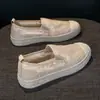 Verão 2026 Novos Sapatos Femininos Slip-on Sapatos Pescador Estilo Chanel Malha Respirável Sapatos de Tecido Velho de Pequim Sola Rasteira Sapatos Individuais