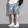 Pantalones Cortos Gelhua para Hombre Ropa de Verano Exterior Pantalones de Playa de Seda de Hielo Niños Marca de Moda Pantalones Sueltos de Flores Pantalones de Cinco Puntos para Hombre