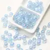 Cuentas acrílicas de ojo de gato de gelatina coloridas con recubrimiento UV de alto brillo, accesorio para cadena de teléfono DIY, llavero para colgar en el coche, cuentas sueltas