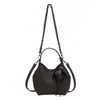 Bolso de mano de nicho para mujer, nuevo estilo otoño e invierno, súper popular para ir al trabajo, bolso cruzado de hombro único tipo cubo