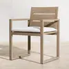 Mesas y Sillas de Exterior, Jardín de Patio de Villa, Mesa Larga de Madera Maciza, Muebles de Ocio para Terraza de Casa Modelo, Mesa de Comedor de Exterior de Diseñador