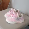 Tenis de Dibujos Animados para Niñas Otoño 2024 Nuevos Zapatos Infantiles Zapatos de Patineta Rosas para Niña Zapatos Casuales para Niños Medianos y Grandes