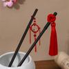 Grampo de Cabelo Festivo Vermelho de Ano Novo Estilo Chinês Grampo de Cabelo Estilo Palácio Franja Caminhando Cabelo Grampo de Cabelo Retro Hanfu Vestido Antigo Cheongsam Acessórios de Cabelo Mulheres