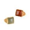 Anel de Jade Aberto Elegante Vintage Anel Anel Prata 925 Original e Tianshi Feminino Elegante Simples
