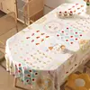 Mantel Estilo Crema Impermeable y a Prueba de Aceite Mantel Sin Lavado 2026 Modelo Nuevo Lujo Ligero Gama Alta Mantel para Mesa de Café Ovalada