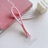Cordão de Celular Estilo Ins com Tira de Pulso Trançada e Espaçador Transparente Acessório de Celular Dopamina