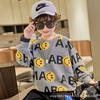 Sudadera de otoño para niño, nueva camiseta básica para niño, camiseta grande de marca de moda para niño, top de manga larga estilo coreano combinable con todo.
