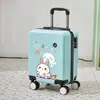 Maleta de equipaje de mano pequeña para distribución de comercio exterior, caja con contraseña linda, estuche de viaje para estudiantes, ligero y compacto de 14 pulgadas para llevar en cabina