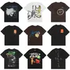 Coleção Ts Travis Scott Cactus Jack Estilo Joint Casual Gola Redonda Manga Curta Masculino e Feminino Verão Masculino