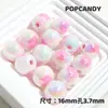 Sándwich de Conejo Bola de Crema Plateada Crackle de Hielo DIY Cadena para Teléfono Móvil Cadena de Clip Trasero con Cuentas Colgante Decorativo Pulsera Joyería
