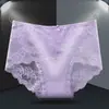 Talla Grande Encaje Antibacterial Sexy Cintura Media Transparente Ropa Interior para Mujer Corte Abertura Transpirable y Cómodo Entrepierna de Algodón Puro Calzones Levanta Glúteos para Mujer
