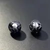 Estampagem a quente gravação a laser mantra ágata natural preta vermelha vidro contas soltas DIY Acessórios de miçangas artesanais cinábrio