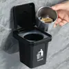 Cenicero-papelera creativa para uso doméstico, con tapa, para montar en la pared para sala de estar, inodoro, baño, cenicero estilo Ins, evita que las cenizas vuelen