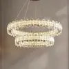 Lustre de Cristal Italiano de Luxo Leve para Sala de Estar, Lustre de Cristal Francês de Luxo Leve para Quarto e Sala de Jantar, Outros Lustres de Cristal de Designer
