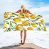 Nueva Toalla de Baño de Felpa de un Solo Lado con Diseño de Limón Americano para Día de la Independencia 2023, Para Natación y Uso en la Playa para Adultos