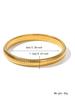 Pulsera Ancha Elástica de Acero de Titanio Popular Transfronteriza Europea y Americana para Mujer Anillo de Rayas Verticales Público Exagerado de Lujo Ligero de Nicho