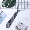 Corbata JK Japonesa para Mujer Talla Única Estilo Perezoso Universitario Accesorios de Uniforme Escolar para Estudiantes Pequeños Corbata Cuadros Hombre