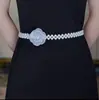 Corrente Elástica de Cintura com Pérolas e Camélias Francesas Acessórios para Roupas Cintos com vestido Cintura Antiga Elegante de Alta Qualidade para Mulheres
