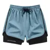 Pantalones Deportivos Falsos de Dos Piezas Tres Partes Anti-caminar Doble Capa Deportivos para Hombres y Mujeres Pareja Correr Montañismo al Aire Libre Pantalones Cortos Especial Transfronterizo